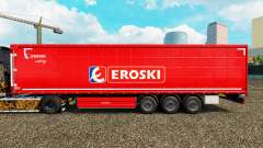 Haut Eroski auf einen Vorhang semi-trailer für Euro Truck Simulator 2
