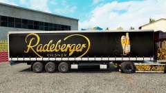 Haut Radeberger Pilsner auf einen Vorhang semi-trailer für Euro Truck Simulator 2