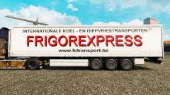 Haut Frigorexpress auf einen Vorhang semi-trailer für Euro Truck Simulator 2
