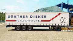 Haut Gunther Dieker auf einen Vorhang semi-trailer für Euro Truck Simulator 2