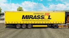 La peau Mirassol Logistique sur un rideau semi-remorque pour Euro Truck Simulator 2