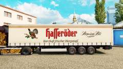 Haut Halleroder auf einen Vorhang semi-trailer für Euro Truck Simulator 2