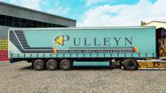 La peau Pulleyn sur un rideau semi-remorque pour Euro Truck Simulator 2