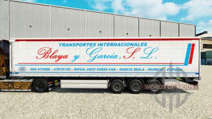 La peau Blaya Garcia y J. L. sur un rideau semi-remorque pour Euro Truck Simulator 2