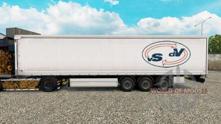 La peau De Poutres De Vries rideau semi-remorque pour Euro Truck Simulator 2