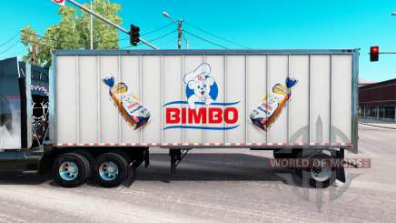 Haut Bimbo auf den all-Metall-Anhänger für American Truck Simulator