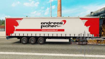 Haut Andreas Picher auf einen Vorhang semi-trailer für Euro Truck Simulator 2