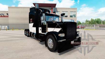 Blanc de peau de Z Rayure sur le camion Peterbilt 389 pour American Truck Simulator