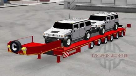 Low sweep mit Autos Hummer für American Truck Simulator