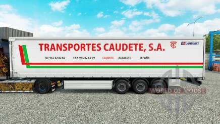 La peau Transportes Caudete S. A. rideau semi-remorque pour Euro Truck Simulator 2