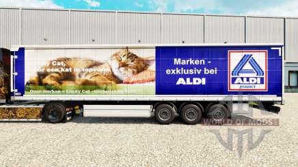 Haut der Aldi-Markt für Vorhangfassaden semi-trailer für Euro Truck Simulator 2