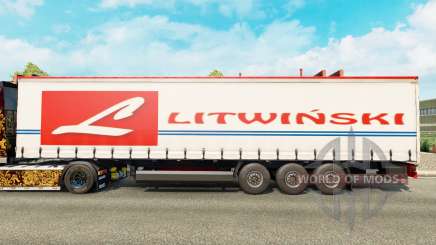Haut Litwinski auf einen Vorhang semi-trailer für Euro Truck Simulator 2