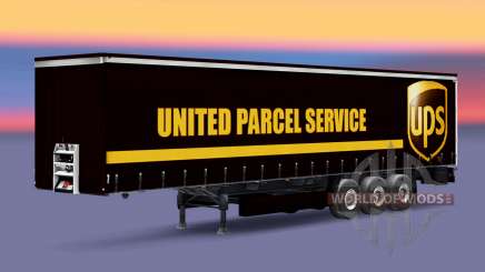 La peau United Parcel Service sur un rideau semi-remorque pour Euro Truck Simulator 2
