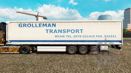 Haut Grolleman Transport auf semi-trailer Vorhang für Euro Truck Simulator 2