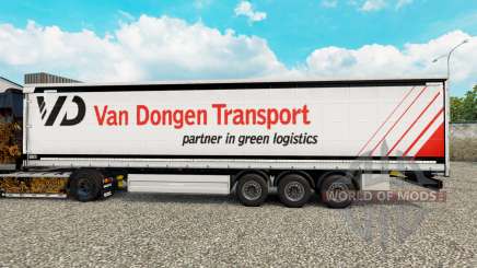 La peau Van Dongen semi-remorque de Transport de rideau pour Euro Truck Simulator 2