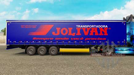 La peau Jolivan Transportes sur un rideau semi-remorque pour Euro Truck Simulator 2