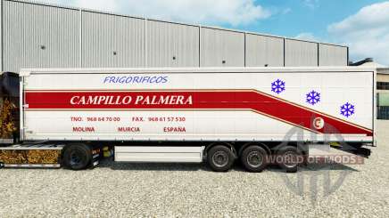 Haut Campillo Palmera auf eine Vorhang-semi-trailer für Euro Truck Simulator 2