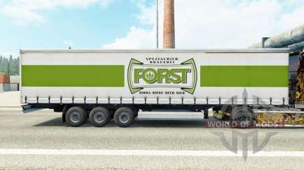La peau Forst sur un rideau semi-remorque pour Euro Truck Simulator 2