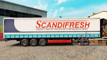 Haut Scandifresh auf einen Vorhang semi-trailer für Euro Truck Simulator 2