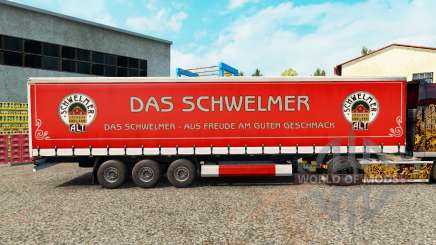 La peau Schwelmer sur un rideau semi-remorque pour Euro Truck Simulator 2