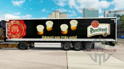 La peau Pilsner Urquell rideau semi-remorque pour Euro Truck Simulator 2