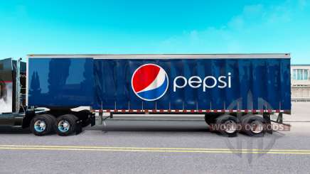 La peau de Pepsi sur un rideau semi-remorque pour American Truck Simulator