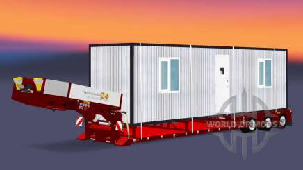 Tiefbett Schleppnetz Doll Vario mit cargo-Kabinen für Euro Truck Simulator 2