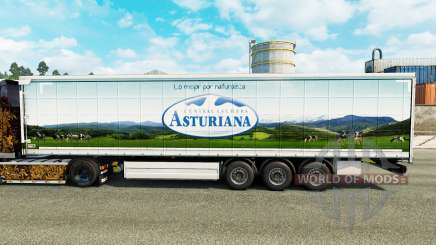 Haut Asturiana auf einen Vorhang semi-trailer für Euro Truck Simulator 2