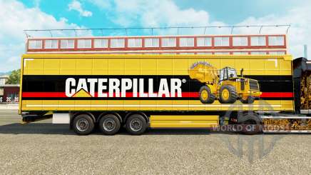 Haut Caterpillar v2 auf einen Vorhang semi-trailer für Euro Truck Simulator 2
