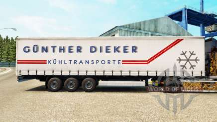 La peau Gunther Dieker sur un rideau semi-remorque pour Euro Truck Simulator 2