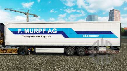 La peau F. Murpf AG sur un rideau semi-remorque pour Euro Truck Simulator 2