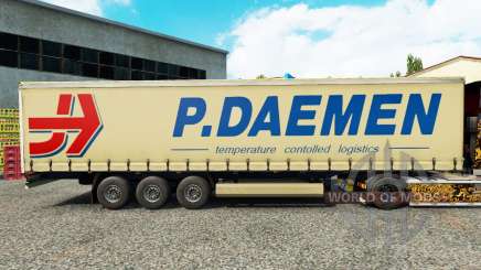 La peau P. Daemen sur un rideau semi-remorque pour Euro Truck Simulator 2