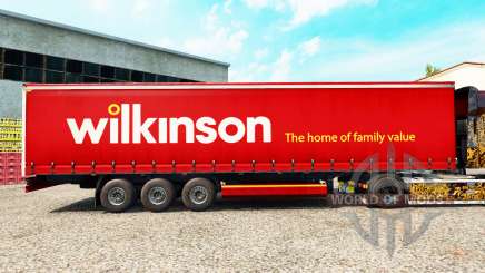La peau Wilkinson sur un rideau semi-remorque pour Euro Truck Simulator 2
