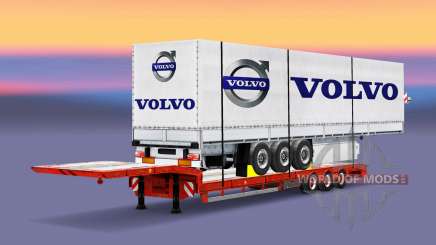 Bas de balayage avec une cargaison de rideau semi-remorque pour Euro Truck Simulator 2