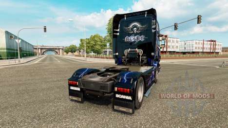 La peau AC-DC-pour camion Scania pour Euro Truck Simulator 2