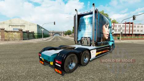 Schöne Mädchen-skin für den truck Scania T für Euro Truck Simulator 2