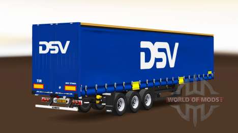 Rideau semi-remorque Schmitz Cargobull DSV pour Euro Truck Simulator 2