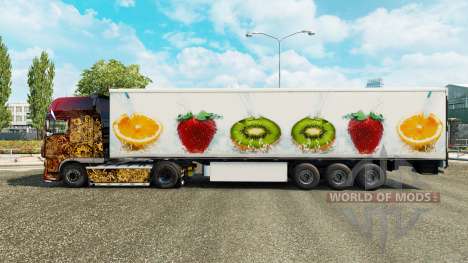 Die Haut von der Frucht, die auf kühl-Auflieger für Euro Truck Simulator 2