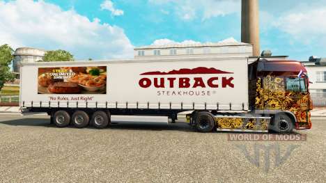 Haut Outback Steakhouse auf einen Vorhang semi-t für Euro Truck Simulator 2