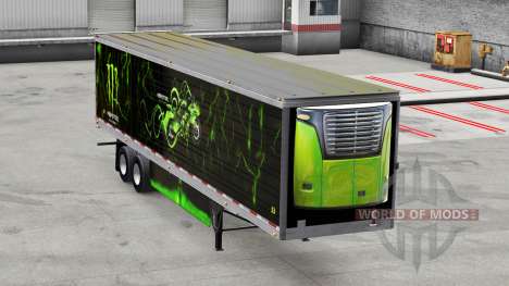 La peau Monster Energy pour le semi pour American Truck Simulator