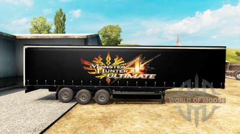 Skin Monster Hunter 4 Ultimate auf dem Anhänger für Euro Truck Simulator 2