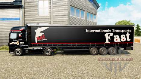 Haut Schnell Internationale Transport auf semi-t für Euro Truck Simulator 2