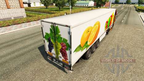 Die Haut von der Frucht, die auf kühl-Auflieger für Euro Truck Simulator 2