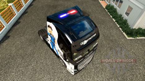 Sexy Polizei-skin für den Volvo truck für Euro Truck Simulator 2