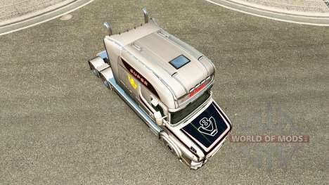 Le Vabis V8 peau Métallique pour camion Scania T pour Euro Truck Simulator 2