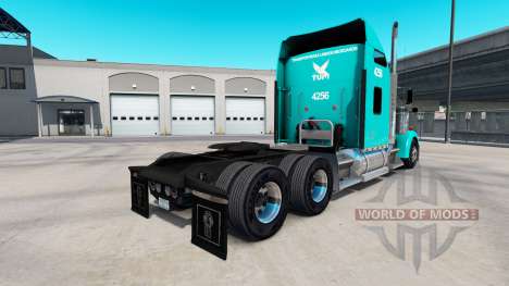 La peau TUM sur le camion Kenworth W900 pour American Truck Simulator