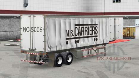 Skin M. S. Carriers auf einen Vorhang semi-trail für American Truck Simulator