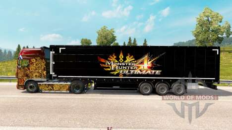 Skin Monster Hunter 4 Ultimate auf dem Anhänger für Euro Truck Simulator 2