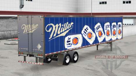 Tous métal-semi-remorque Miller Lite pour American Truck Simulator