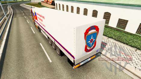 Un semi-remorque transportant du fret humanitair pour Euro Truck Simulator 2